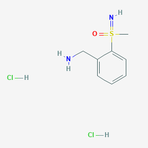 molecular formula C8H14Cl2N2OS B2773852 [2-(Methylsulfonimidoyl)phenyl]methanamine;dihydrochloride CAS No. 37527-91-6