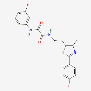molecular formula C20H17F2N3O2S B2773872 N'-(3-fluorophenyl)-N-{2-[2-(4-fluorophenyl)-4-methyl-1,3-thiazol-5-yl]ethyl}ethanediamide CAS No. 895802-21-8