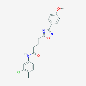 molecular formula C20H20ClN3O3 B277388 N-(3-chloro-4-methylphenyl)-4-[3-(4-methoxyphenyl)-1,2,4-oxadiazol-5-yl]butanamide 
