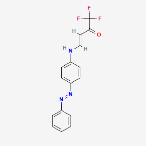 (3E)-1,1,1-trifluoro-4-({4-[(E)-2-phenyldiazen-1-yl]phenyl}amino)but-3-en-2-one