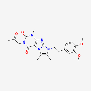6-[2-(3,4-Dimethoxyphenyl)ethyl]-4,7,8-trimethyl-2-(2-oxopropyl)purino[7,8-a]imidazole-1,3-dione