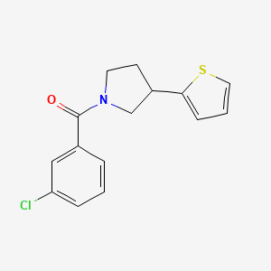 (3-Chlorophenyl)(3-(thiophen-2-yl)pyrrolidin-1-yl)methanone
