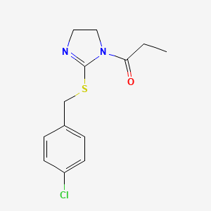 1-(2-((4-chlorobenzyl)thio)-4,5-dihydro-1H-imidazol-1-yl)propan-1-one