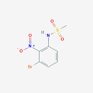 molecular formula C7H7BrN2O4S B2773937 N-(3-Bromo-2-nitrophenyl)methanesulfonamide CAS No. 2288709-67-9