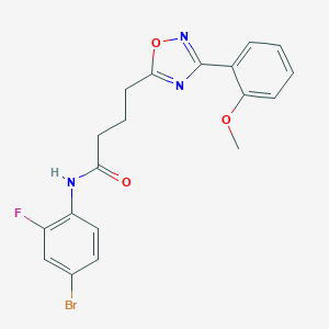 molecular formula C19H17BrFN3O3 B277395 N-(4-bromo-2-fluorophenyl)-4-[3-(2-methoxyphenyl)-1,2,4-oxadiazol-5-yl]butanamide 