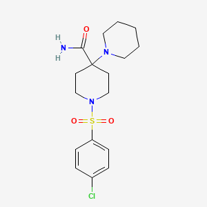 B2773981 1-(4-Chlorophenyl)sulfonyl-4-piperidin-1-ylpiperidine-4-carboxamide CAS No. 681850-22-6