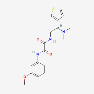 molecular formula C17H21N3O3S B2773991 N1-(2-(dimethylamino)-2-(thiophen-3-yl)ethyl)-N2-(3-methoxyphenyl)oxalamide CAS No. 946375-21-9