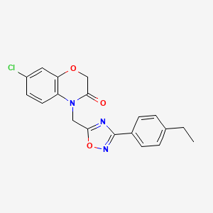7-chloro-4-((3-(4-ethylphenyl)-1,2,4-oxadiazol-5-yl)methyl)-2H-benzo[b][1,4]oxazin-3(4H)-one