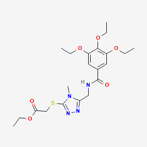 Ethyl 2-[[4-methyl-5-[[(3,4,5-triethoxybenzoyl)amino]methyl]-1,2,4-triazol-3-yl]sulfanyl]acetate