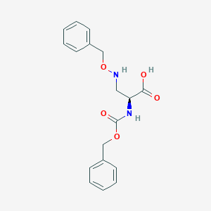 molecular formula C18H20N2O5 B027740 3-[(Benzyloxy)amino]-N-[(benzyloxy)carbonyl]-L-alanine CAS No. 337368-14-6
