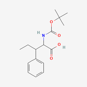 B2774008 2-{[(Tert-butoxy)carbonyl]amino}-3-phenylpentanoic acid CAS No. 2230799-58-1