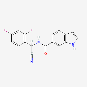 molecular formula C17H11F2N3O B2774013 N-[cyano(2,4-difluorophenyl)methyl]-1H-indole-6-carboxamide CAS No. 1355800-07-5