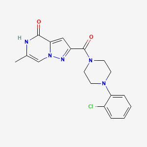 2-{[4-(2-chlorophenyl)piperazin-1-yl]carbonyl}-6-methylpyrazolo[1,5-a]pyrazin-4(5H)-one