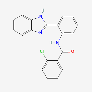 molecular formula C20H14ClN3O B2774033 N-[2-(1H-1,3-benzodiazol-2-yl)phenyl]-2-chlorobenzamide CAS No. 70372-02-0