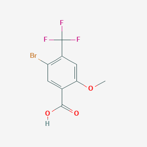 molecular formula C9H6BrF3O3 B2774059 5-Bromo-2-methoxy-4-(trifluoromethyl)benzoic acid CAS No. 2090618-38-3