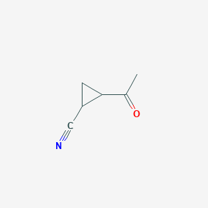 molecular formula C6H7NO B2774099 2-Acetylcyclopropane-1-carbonitrile CAS No. 1824580-22-4