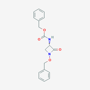 molecular formula C18H18N2O4 B027741 (S)-[1-(Benzyloxy)-2-oxo-3-azetidinyl]carbamic acid benzyl ester CAS No. 71404-99-4