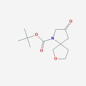 molecular formula C12H19NO4 B2774140 Tert-butyl 3-oxo-7-oxa-1-azaspiro[4.4]nonane-1-carboxylate CAS No. 2253630-36-1