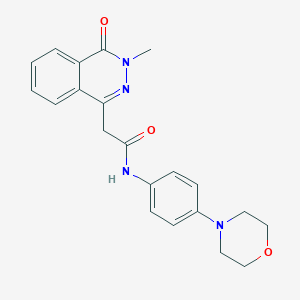 molecular formula C21H22N4O3 B277418 2-(3-methyl-4-oxo-3,4-dihydro-1-phthalazinyl)-N-[4-(4-morpholinyl)phenyl]acetamide 