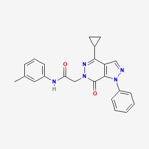 molecular formula C23H21N5O2 B2774191 2-(4-cyclopropyl-7-oxo-1-phenyl-1H-pyrazolo[3,4-d]pyridazin-6(7H)-yl)-N-(m-tolyl)acetamide CAS No. 1105224-96-1