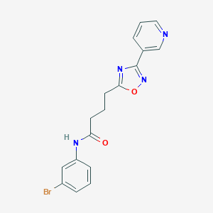 molecular formula C17H15BrN4O2 B277421 N-(3-bromophenyl)-4-[3-(pyridin-3-yl)-1,2,4-oxadiazol-5-yl]butanamide 