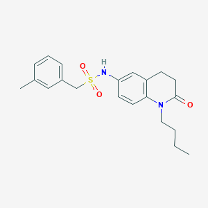 molecular formula C21H26N2O3S B2774290 N-(1-butyl-2-oxo-1,2,3,4-tetrahydroquinolin-6-yl)-1-(3-methylphenyl)methanesulfonamide CAS No. 946270-69-5