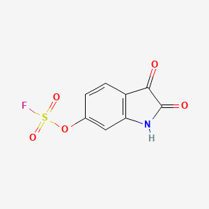 molecular formula C8H4FNO5S B2774300 6-Fluorosulfonyloxy-2,3-dioxo-1H-indole CAS No. 2411292-98-1