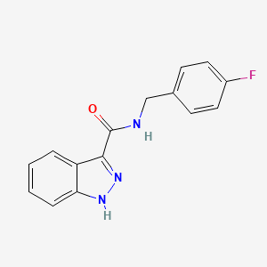 molecular formula C15H12FN3O B2774308 N-(4-fluorobenzyl)-1H-indazole-3-carboxamide CAS No. 930893-63-3