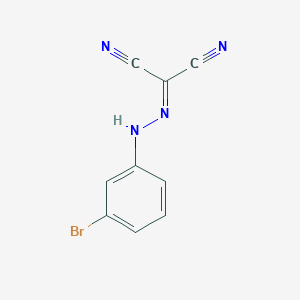 molecular formula C9H5BrN4 B2774314 N-(3-bromophenyl)-1-cyanomethanecarbohydrazonoyl cyanide CAS No. 191353-20-5