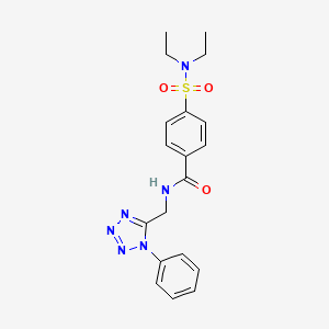 molecular formula C19H22N6O3S B2774364 4-(diethylsulfamoyl)-N-[(1-phenyl-1H-1,2,3,4-tetrazol-5-yl)methyl]benzamide CAS No. 946308-34-5