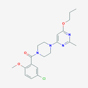 (5-Chloro-2-methoxyphenyl)(4-(2-methyl-6-propoxypyrimidin-4-yl)piperazin-1-yl)methanone