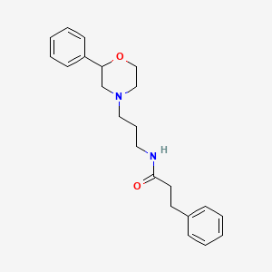 3-phenyl-N-(3-(2-phenylmorpholino)propyl)propanamide