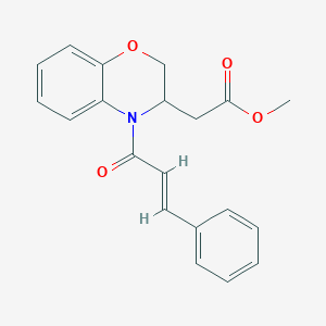 methyl 2-{4-[(E)-3-phenyl-2-propenoyl]-3,4-dihydro-2H-1,4-benzoxazin-3-yl}acetate