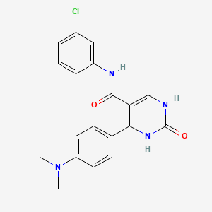 molecular formula C20H21ClN4O2 B2774401 N-(3-chlorophenyl)-4-(4-(dimethylamino)phenyl)-6-methyl-2-oxo-1,2,3,4-tetrahydropyrimidine-5-carboxamide CAS No. 438482-22-5