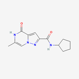 N-cyclopentyl-6-methyl-4-oxo-4,5-dihydropyrazolo[1,5-a]pyrazine-2-carboxamide