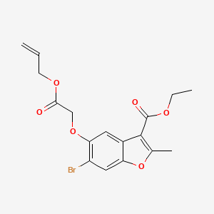 molecular formula C17H17BrO6 B2774458 Ethyl 6-bromo-2-methyl-5-[2-oxo-2-(prop-2-en-1-yloxy)ethoxy]-1-benzofuran-3-carboxylate CAS No. 433704-05-3