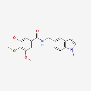 molecular formula C21H24N2O4 B2774461 N-[(1,2-dimethyl-1H-indol-5-yl)methyl]-3,4,5-trimethoxybenzamide CAS No. 852137-31-6