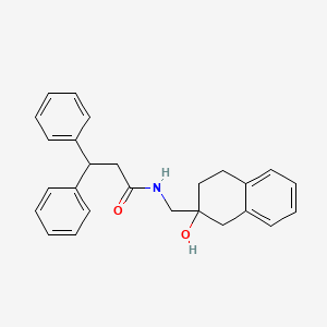 molecular formula C26H27NO2 B2774474 N-((2-hydroxy-1,2,3,4-tetrahydronaphthalen-2-yl)methyl)-3,3-diphenylpropanamide CAS No. 1421481-97-1