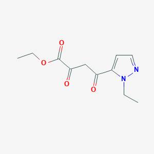 molecular formula C11H14N2O4 B2774479 ethyl 4-(1-ethyl-1H-pyrazol-5-yl)-2,4-dioxobutanoate CAS No. 2138066-50-7