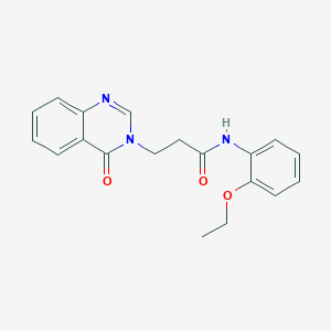 molecular formula C19H19N3O3 B277448 N-(2-ethoxyphenyl)-3-(4-oxo-3(4H)-quinazolinyl)propanamide 