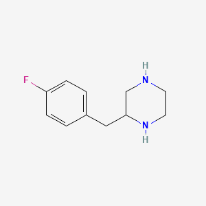 molecular formula C11H15FN2 B2774502 2-[(4-fluorophenyl)methyl]piperazine CAS No. 910444-93-8