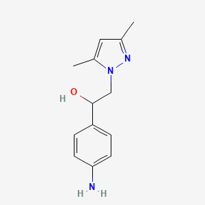 1-(4-aminophenyl)-2-(3,5-dimethyl-1H-pyrazol-1-yl)ethanol
