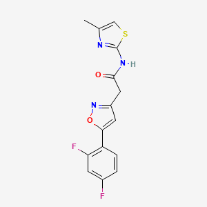 2-(5-(2,4-difluorophenyl)isoxazol-3-yl)-N-(4-methylthiazol-2-yl)acetamide