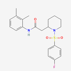 molecular formula C21H25FN2O3S B2774513 N-(2,3-dimethylphenyl)-2-(1-((4-fluorophenyl)sulfonyl)piperidin-2-yl)acetamide CAS No. 1021118-98-8