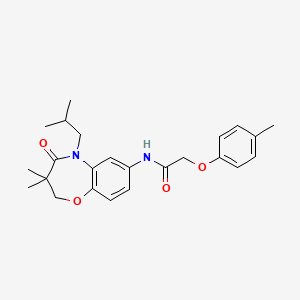 molecular formula C24H30N2O4 B2774521 N-(5-isobutyl-3,3-dimethyl-4-oxo-2,3,4,5-tetrahydrobenzo[b][1,4]oxazepin-7-yl)-2-(p-tolyloxy)acetamide CAS No. 921865-47-6