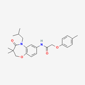 N-(5-isobutyl-3,3-dimethyl-4-oxo-2,3,4,5-tetrahydrobenzo[b][1,4]oxazepin-7-yl)-2-(p-tolyloxy)acetamide