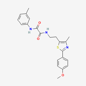 molecular formula C22H23N3O3S B2774526 N-{2-[2-(4-methoxyphenyl)-4-methyl-1,3-thiazol-5-yl]ethyl}-N'-(3-methylphenyl)ethanediamide CAS No. 894015-26-0