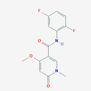 molecular formula C14H12F2N2O3 B2774574 N-(2,5-difluorophenyl)-4-methoxy-1-methyl-6-oxo-1,6-dihydropyridine-3-carboxamide CAS No. 2034379-25-2
