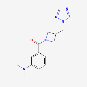 (3-((1H-1,2,4-triazol-1-yl)methyl)azetidin-1-yl)(3-(dimethylamino)phenyl)methanone
