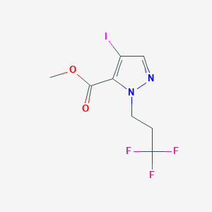 molecular formula C8H8F3IN2O2 B2774578 methyl 4-iodo-1-(3,3,3-trifluoropropyl)-1H-pyrazole-5-carboxylate CAS No. 1856098-13-9